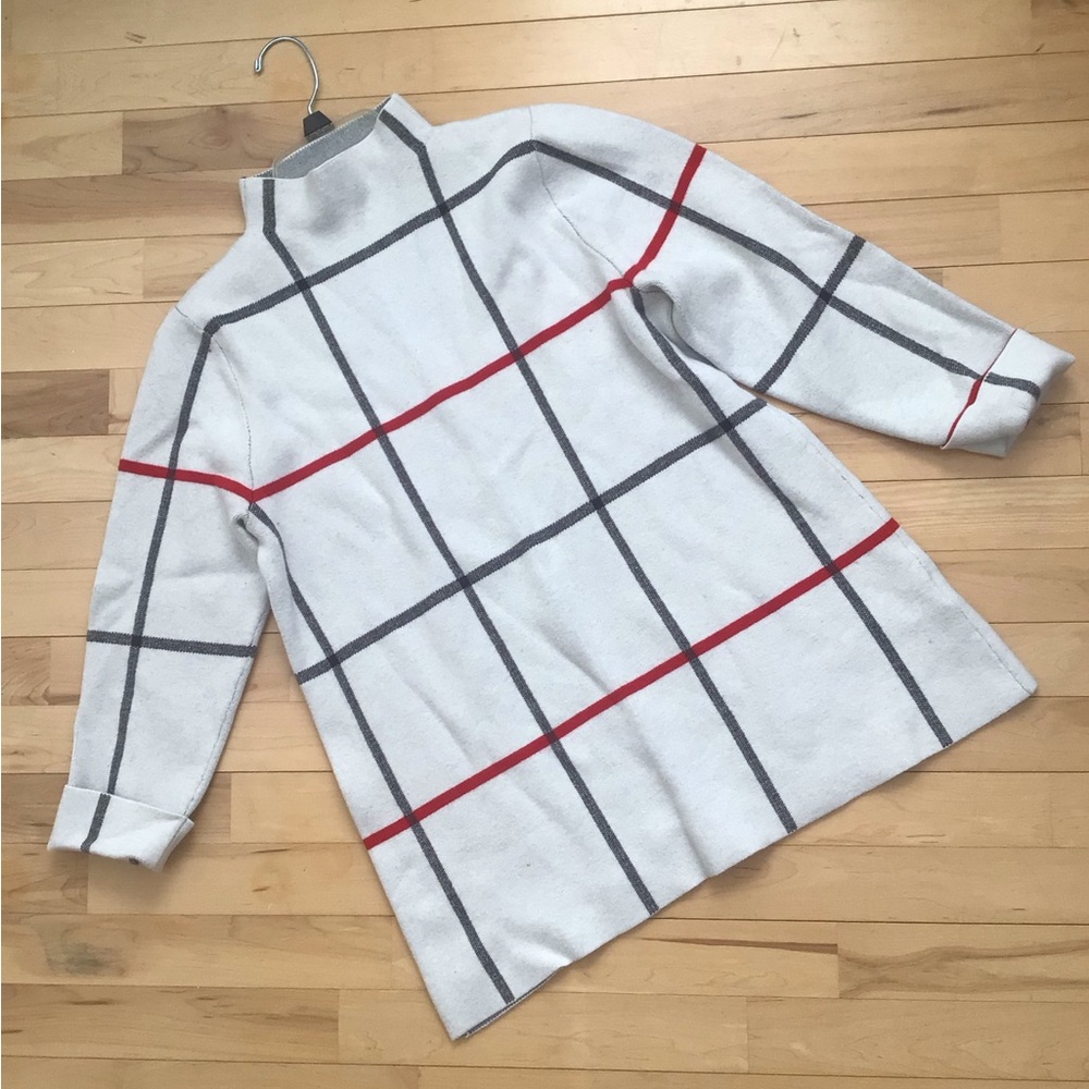 Sweater - White, Gray, and Red
